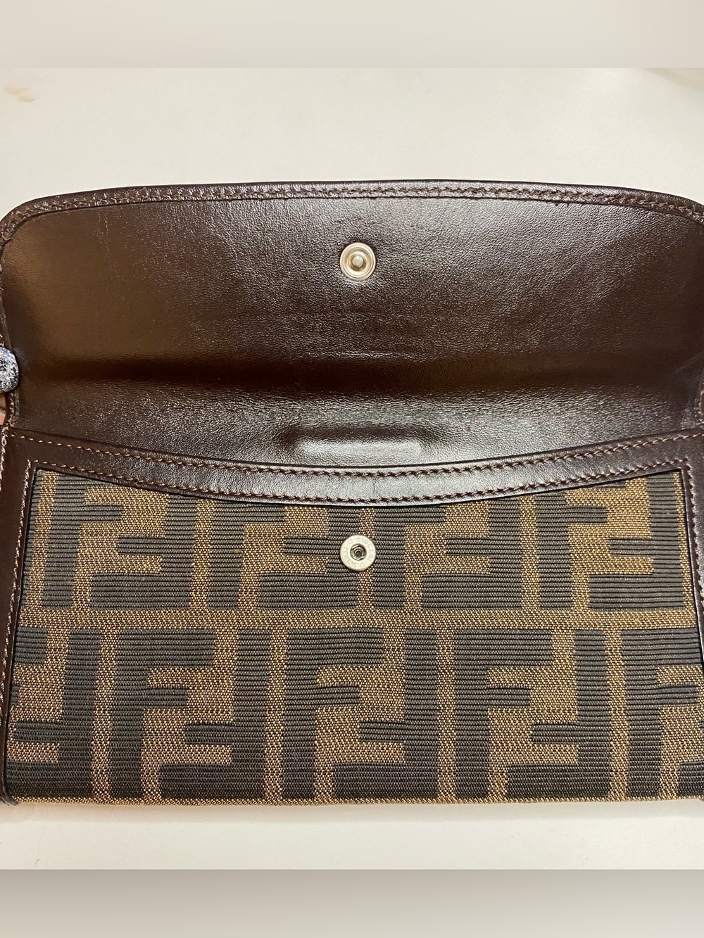Fendi Brown Zucca Tri-Fold Long Wallet 7.5in x 4in approx. LNC😍 - Picture 4 of 10